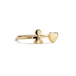 Anello Les Petits Bimbo Cuore Oro Giallo Diamante LeBebé LBB700-13 dettaglio