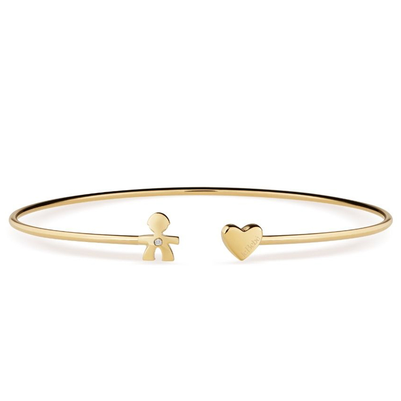 bracciale-les-petits-bimbo-cuore-oro-giallo-diamante-lebebe-LBB720-M-dettaglio Bracciale Les Petits Bimbo Cuore Oro Giallo Diamante LeBebé LBB720/M dettaglio