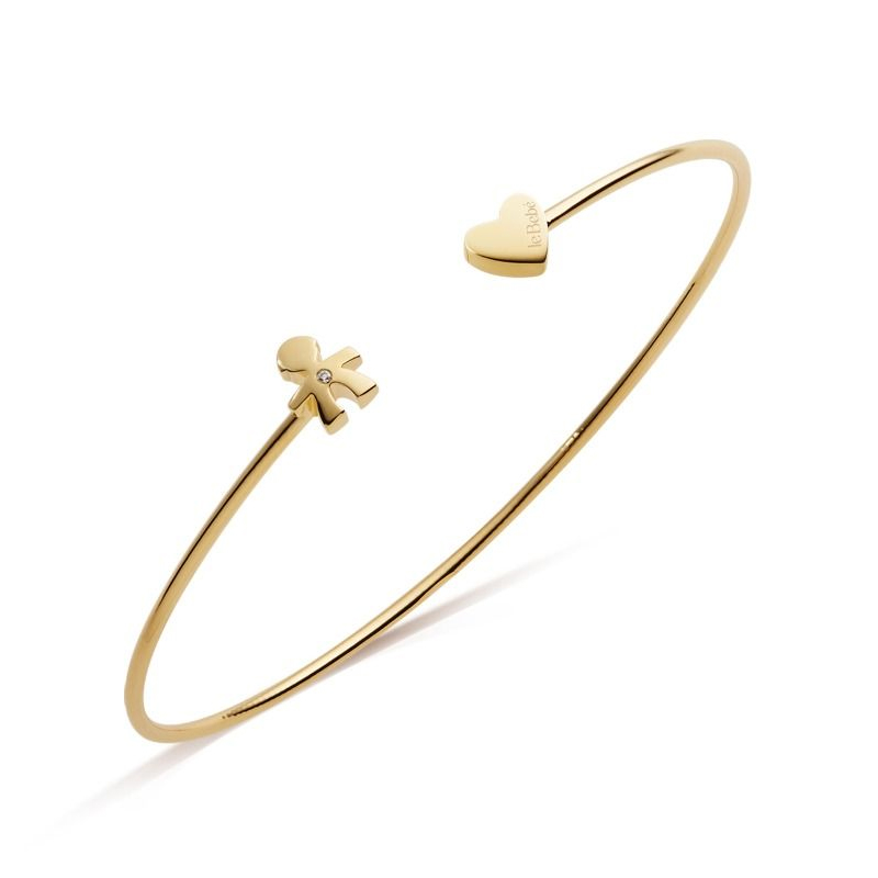 bracciale-les-petits-bimbo-cuore-oro-giallo-diamante-lebebe-LBB720-M Bracciale Les Petits Bimbo Cuore Oro Giallo Diamante LeBebé LBB720/M