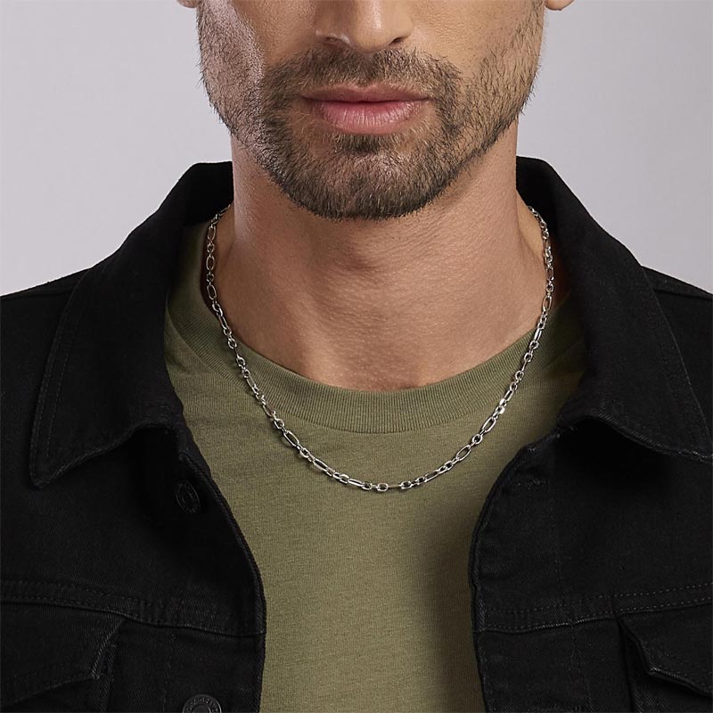 Collana Catena Alternata Every Day Argento 925‰ Mabina Gioielli 553490 indosso