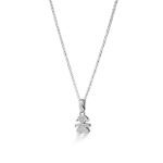 Collana Ciondolo Bambina Oro Bianco Diamanti LeBebé LBB154