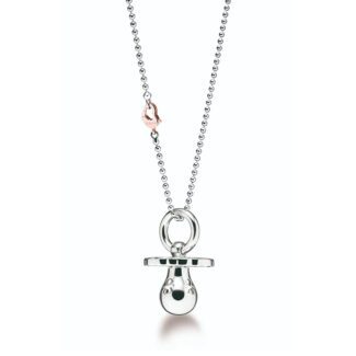 Collana Ciondolo Ciuccio Suonamore Argento Diamante LeBebé SNM001-RS