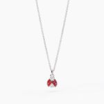 Collana Gioiello Coccinella Argento 925‰ Zirconi Smalto Mabina Gioielli 553708