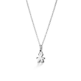 Collana I Preziosi Bimbo Oro Bianco Diamanti LeBebé LBB153 retro