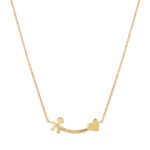 Collana Les Petits Bimbo Cuore Oro Giallo Diamante LeBebé LBB730