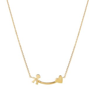 Collana Les Petits Bimbo Cuore Oro Giallo Diamante LeBebé LBB730