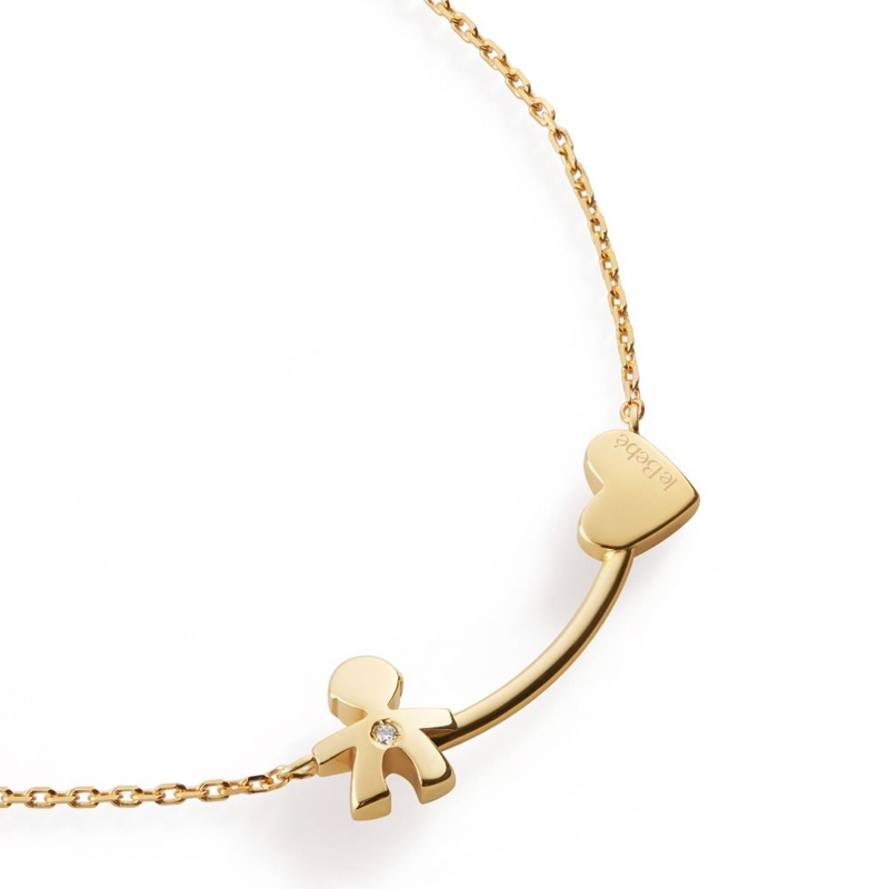 collana-les-petits-bimbo-cuore-oro-giallo-diamante-lebebe-LBB730-dettaglio Collana Les Petits Bimbo Cuore Oro Giallo Diamante LeBebé LBB730 dettaglio