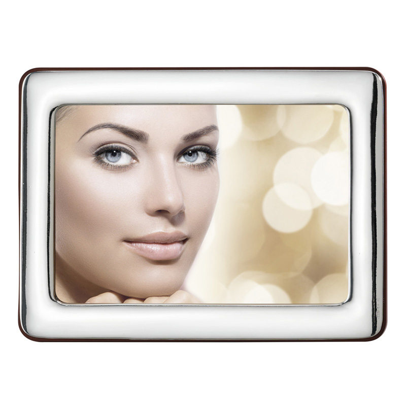 Cornice Portafoto Argento Legno Noce Acca Argenti 104LM.15