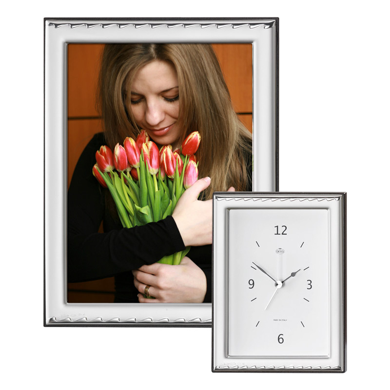 Cornice Portafoto Argento Legno Wengé Acca Argenti 36HG.4