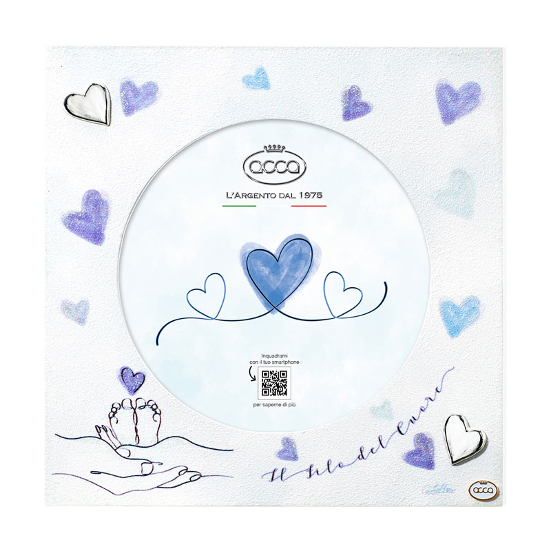 cornice-portafoto-celeste-legno-acca-argenti-B-243-CP Cornice Portafoto Celeste Legno Acca Argenti B.243 CP