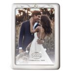 Cornice Portafoto Nozze Fedi Argento Legno Noce Acca Argenti 103LG.5