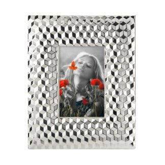 Cornice Portafoto Resina Argento Cubi Acca Argenti AR 362 M/ARG