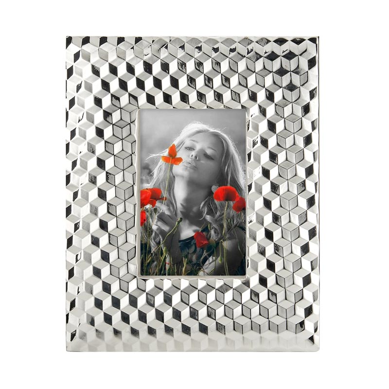 Cornice Portafoto Resina Argento Cubi Acca Argenti AR 362 M/ARG