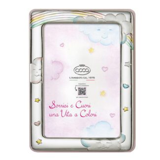 Cornice Portafoto Una Vita A Colori Rosa Legno Acca Argenti 17LM.21