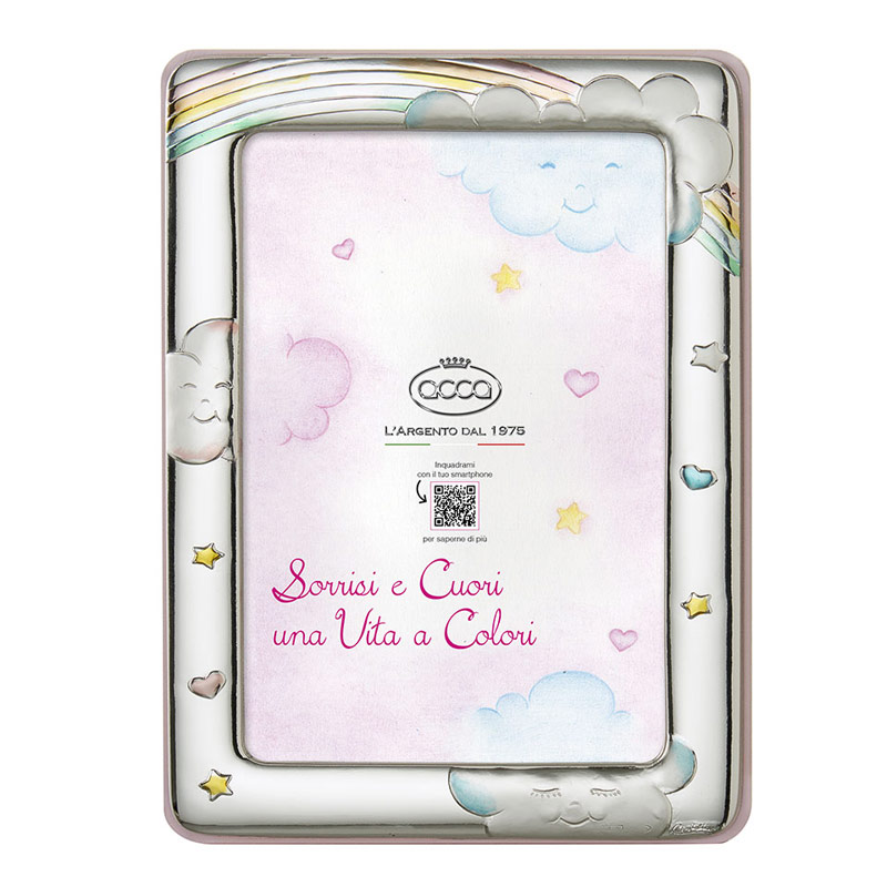 Cornice Portafoto Una Vita A Colori Rosa Legno Acca Argenti 17LM.21