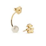 Mono Orecchino Le Perle Bimba Oro Giallo Diamante LeBebé LBB813 dettaglio