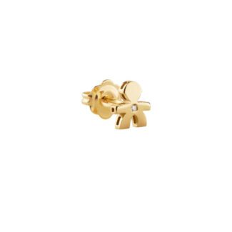 Mono Orecchino Le Perle Bimba Oro Giallo Diamante LeBebé LBB816