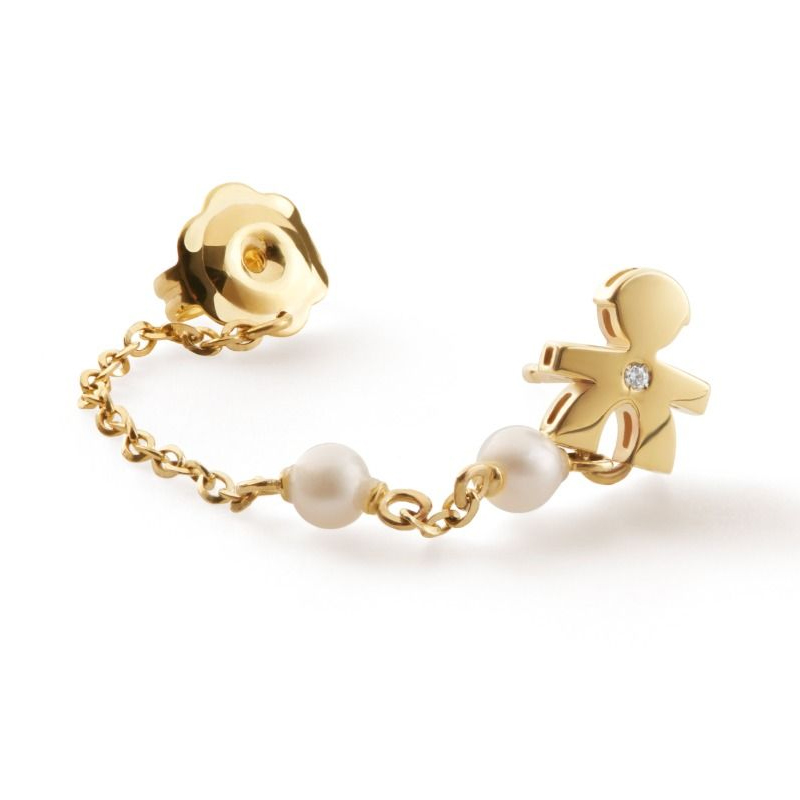 mono-orecchino-le-perle-bimbo-oro-giallo-diamante-lebebe-LBB838-dettaglio Mono Orecchino Le Perle Bimbo Oro Giallo Diamante LeBebé LBB838 dettaglio