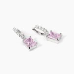 Orecchini Cerchio Zircone Rosa Princess Desiderio Infinito Mabina Gioielli 563722 dettaglio