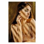 orecchini gioiello oro 750 zirconi ambrosia aoz 530 indosso