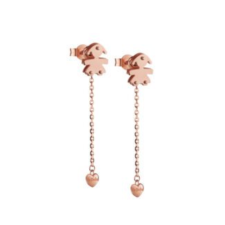 Orecchini I Classici Bimba Cuore Oro Rosa LeBebé LBB535