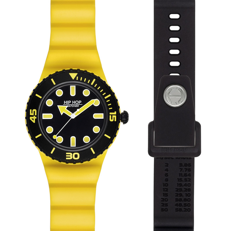 orologio-solo-tempo-master-giallo-nero-hip-hop-hwu1231 Orologio Solo Tempo Master Giallo Blu Hip Hop HWU1231