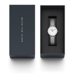 Orologio Solo Tempo Petite Roman Numerals Sterling Acciaio Daniel Wellington DW00100684 box