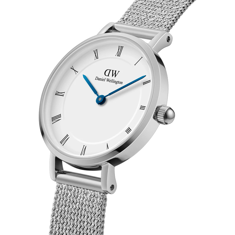 Orologio Solo Tempo Petite Roman Numerals Sterling Acciaio Daniel Wellington DW00100684 dettaglio