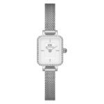 Orologio Solo Tempo Quadro Mini Lumine Bezel Silver Acciaio Daniel Wellington DW00100732