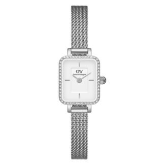 Orologio Solo Tempo Quadro Mini Lumine Bezel Silver Acciaio Daniel Wellington DW00100732