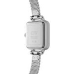 Orologio Solo Tempo Quadro Mini Lumine Bezel Silver Acciaio Daniel Wellington DW00100732 retro