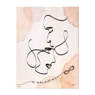 Pannello Quadro Il Filo dell'Amore Legno Argento Acca Argenti QD.457 25x33