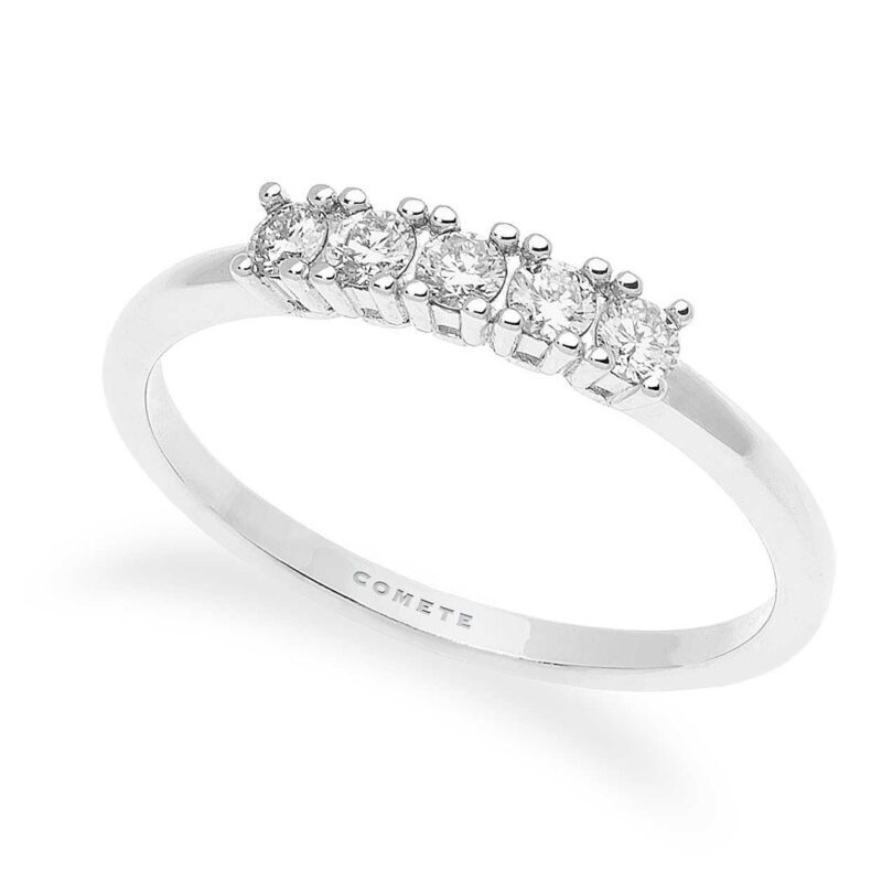 anello-donna-comete-gioielli-oro-bianco-750-diamante-anb-2246 Anello da Donna Comete Gioielli Oro Bianco 750‰ con Diamante ANB 2246