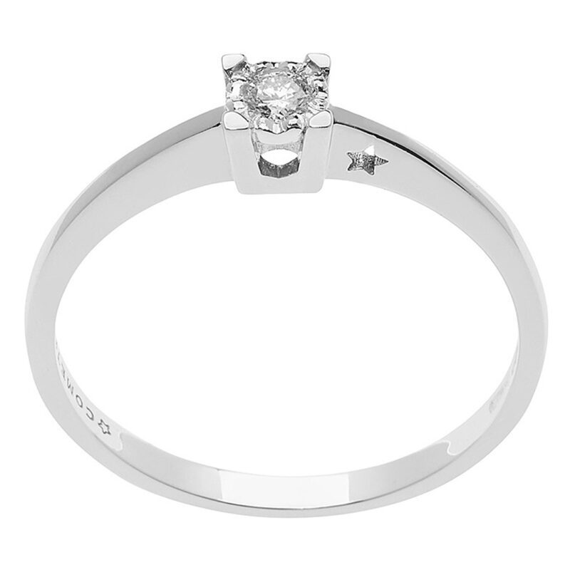 anello-donna-comete-gioielli-oro-bianco-750-diamante-anb-2600 Anello da Donna Comete Gioielli Oro Bianco 750‰ con Diamante ANB 2600