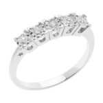 Anello da Donna Comete Gioielli Oro Bianco 750‰ con Diamante ANB 2663