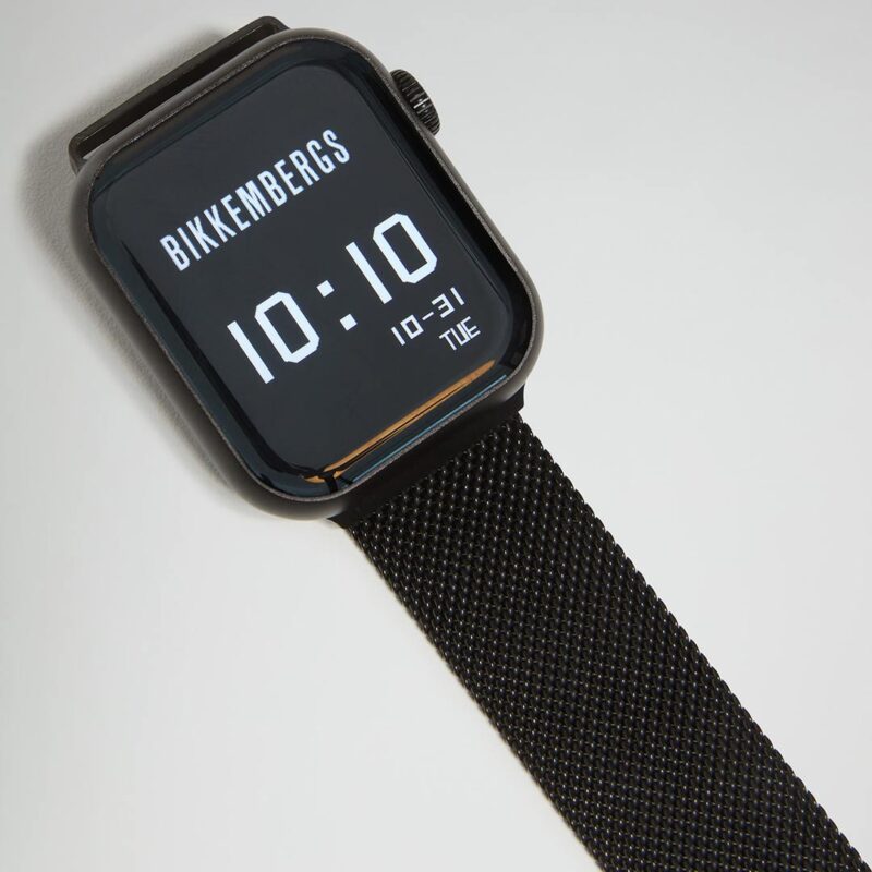 dettaglio Orologio Smartwatch Bikkembergs Alluminio e Maglia Milano Nera 43mm BK16-1