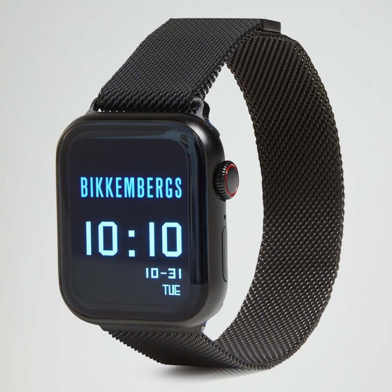 Orologio Smartwatch Bikkembergs Alluminio e Maglia Milano Nera 43mm BK16-1