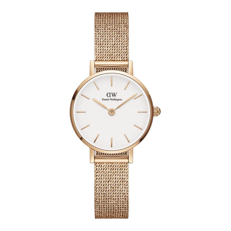 orologio-unisex-daniel-wellington-petite-pressed-melrose-dw00100447 Orologio Unisex Daniel Wellington Petite Pressed Melrose Cassa Acciaio Gold Rosé Solo Tempo DW00100447