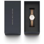 Orologio Unisex Daniel Wellington Petite Pressed Melrose Cassa Acciaio Gold Rosé Solo Tempo DW00100447 box