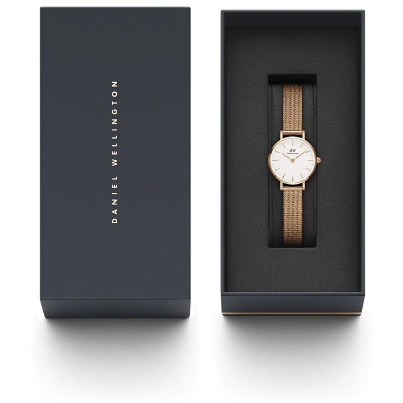 orologio-unisex-daniel-wellington-petite-pressed-melrose-dw00100447-box Orologio Unisex Daniel Wellington Petite Pressed Melrose Cassa Acciaio Gold Rosé Solo Tempo DW00100447 box