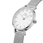 Orologio Unisex Daniel Wellington Petite Pressed Sterling Cassa Acciaio Solo Tempo DW00100442 dettaglio quadrante