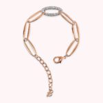 bracciale bronzallure maglie marquise e pave cubic zirconia wsbz02373wr