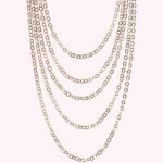 Collana Multifilo Graduata Catena Rolo Piatta Lucida WSBZ02354R dettaglio