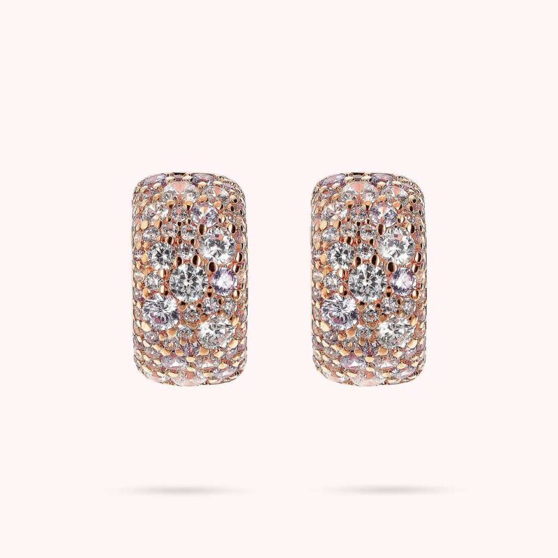 Orecchini a Cerchio in Pavé di Cubic Zirconia WSBZ02371WHI-CZ