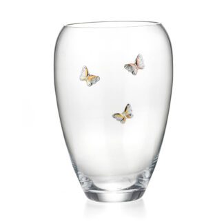 vaso acca mariposa vetro argento v.687.va
