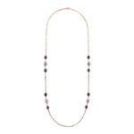 Collana Bronzallure Rolo Rondelle Sfere Ametista Viola WSBZ02173.AM panoramica