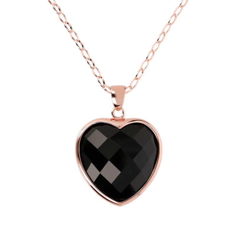 collana bronzallure cuore onice nera wsbz00048lgb dettaglio