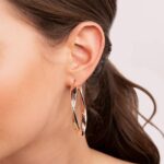 orecchini bronzallure cerchio ritorti wsbz00994.r indosso