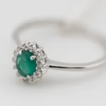 anello oro diamanti smeraldo regina comete gioielli anb 2574