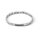 Bracciale Comete Uomo Acciaio PVD Nero e Zirconi Bianchi UBR 1033
